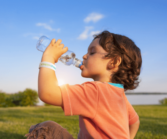 Boy Drinking Water